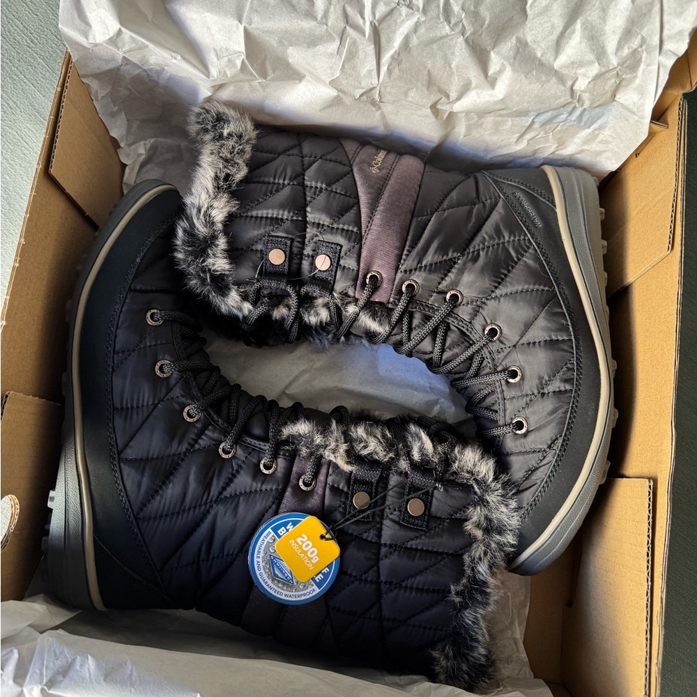 NWT Columbia waterproof heavenly Omni Heat Boots shoes SZ 8.5 - Picture 4 of 16